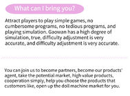 Reizende Puppen-Säulengang-Simulator-Spielzeug-Greifer-Fang-Plüsch-Kran-Grabscher-Spiel-Maschine für Baby-Katzen-Verkauf