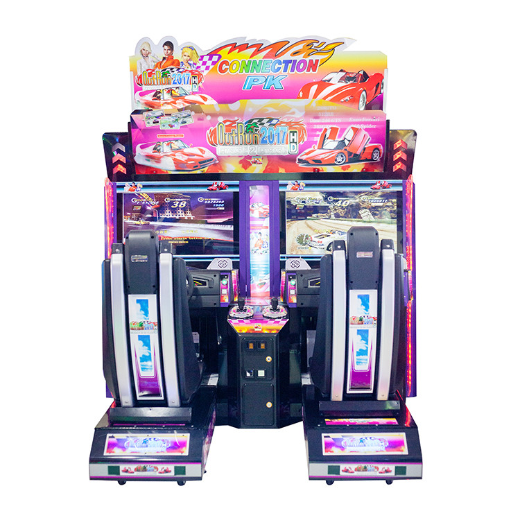 32 LCD-Zwillings-Säulengang-Auto-Spiel-Maschine, 1 - 2 Spieler-Geld-Säulengang-Maschinen
